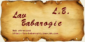 Lav Babarogić vizit kartica